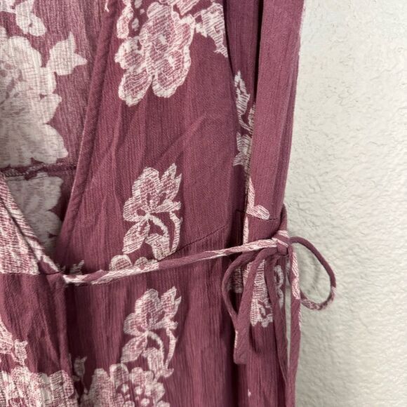 Lulus Heart of Marigold Lavender Floral Print Wrap Maxi Dress Women’s Size XS - Picture 7 of 8